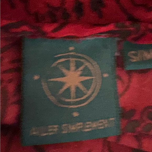 B-82 Aller Simplement Red & Black Floral Short Sleeve Tie Front Long Suit Jacket - Picture 10 of 12